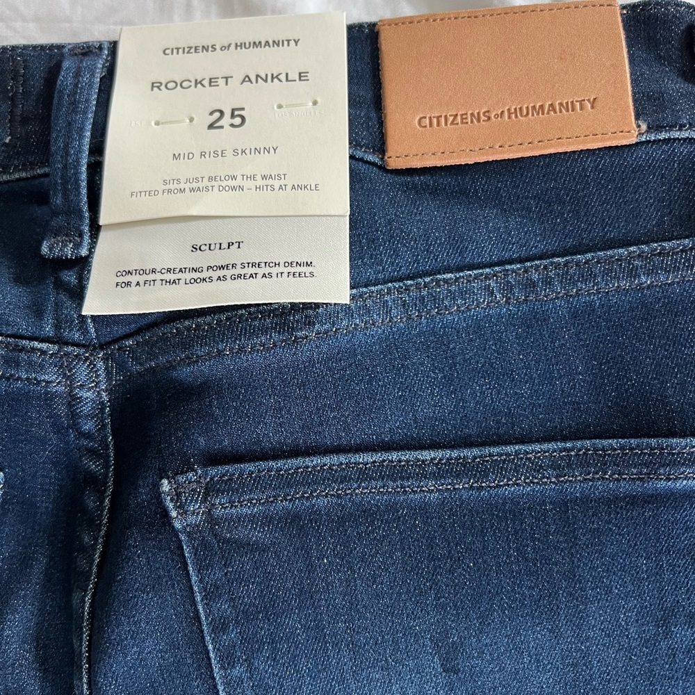 Brand New Citizens of Humanity Rocket Ankle Skinny Jeans, size 25.